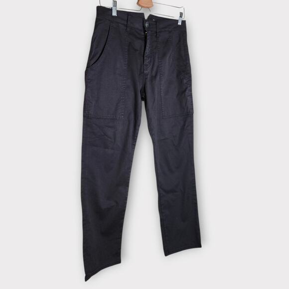 NEW Hudson Womens Cropped Ankle Cargo Pants Black 26 Utility Stretch Casual - Picture 3 of 6